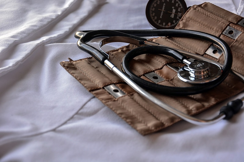 Policy objective- Improving the health of children and adults (stethoscope with case)