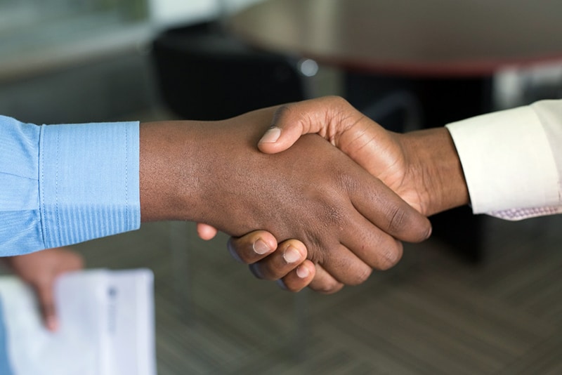 Rights of first refusal (two men shaking hands)
