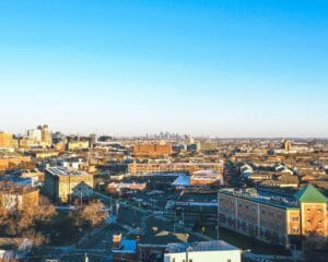 Newark neighborhood skyline