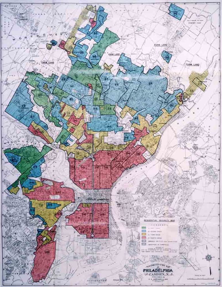 Philadelphia Home Owners Loan Corporation Redline Map