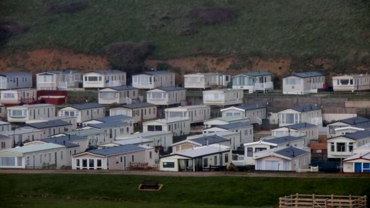 Manufactured housing is shown