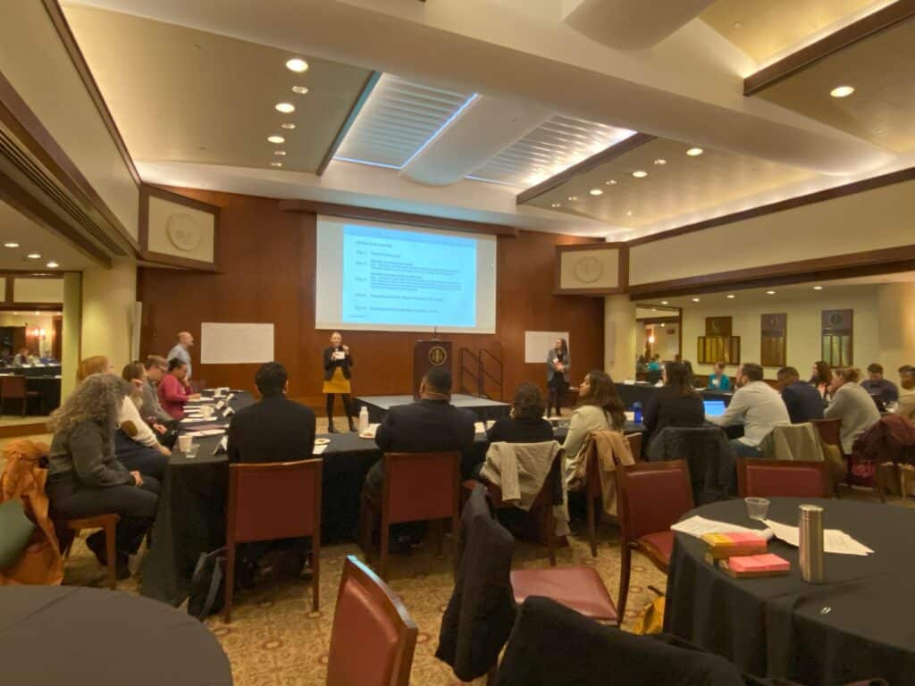 Convening peer cities network people gathered