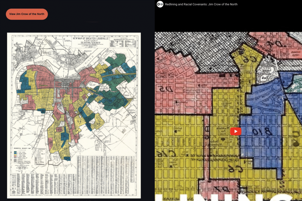 Multimedia elements in the Housing Exclusion section of the story map.