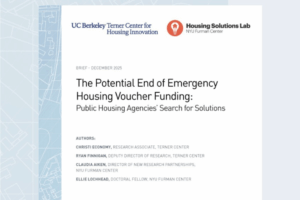 Terner Center and Lab Brief on emergency housing vouchers