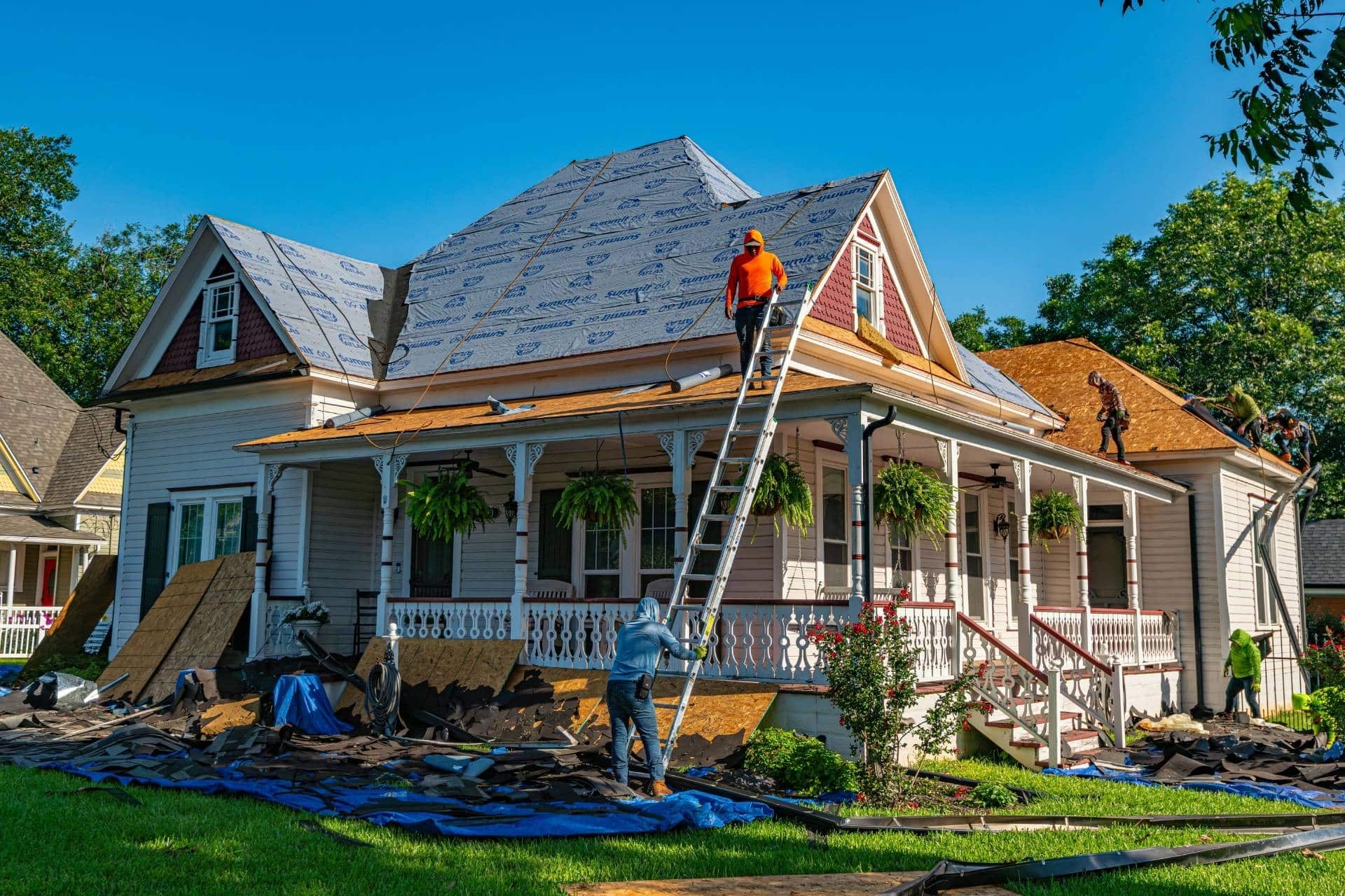 Home repairs being made on a home